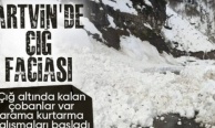 Artvin'de çığ meydana geldi: 3 kişi mahsur kaldı