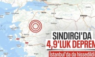 Balıkesir'de 4.9 büyüklüğünde deprem