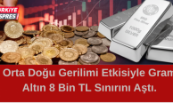 Orta Doğu Gerilimi Etkisiyle Gram Altın 8 Bin TL Sınırını Aştı.