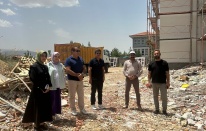 Karagöz inşaat tarafından yapımı süren 24 derslik okula ziyaret