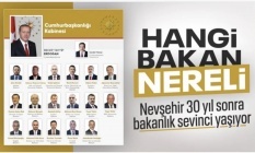 Kabinede yer alan bakanların memleketleri