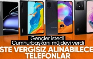 Cumhurbaşkanı Erdoğan açıkladı: Vergisiz alınabilecek akıllı telefon ve bilgisayarlar