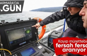 Marmara Denizi'nde batan geminin mürettebatını arama çalışmalarında dördüncü gün