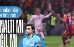 Galatasaray-Samsunspor maçındaki penaltı pozisyonu hakemleri ikiye böldü