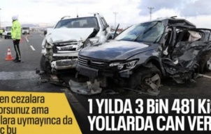 2025 yılında trafik kazalarında 3 bin 481 kişi yaşamını yitirdi