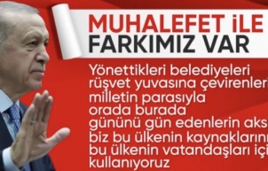 Cumhurbaşkanı Erdoğan'dan muhalefete: Her yatırımda vizyon farkı ortada