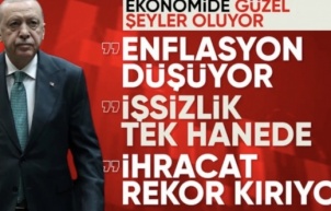 Cumhurbaşkanı Erdoğan: Enflasyon son 49 ayın en düşük seviyesine indi