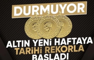 Haftanın ilk gününde altın tarihi zirvesine çıktı