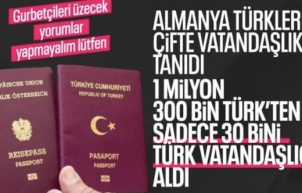 Almanya'daki 1.3 milyon Türk'ten 30 bini Türk pasaportuna başvurdu