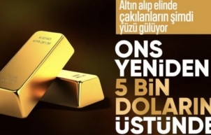 Altının onsu yeniden 5 bin doların üzerine çıktı