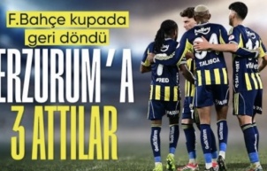 Fenerbahçe, Erzurumspor FK'ya 3 attı