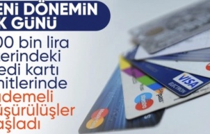 Kredi kartı limitlerinde yeni dönem bugün başladı