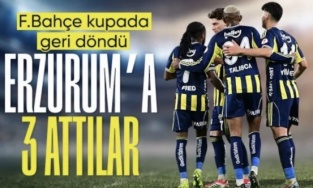 Fenerbahçe, Erzurumspor FK'ya 3 attı