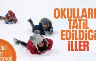 Eğitime kar engeli: Birçok il ve ilçelerde okullar tatil edildi