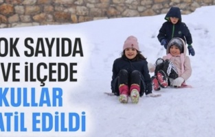 Kar yağışı nedeniyle birçok ilde 12 Ocak'ta eğitime ara verildi