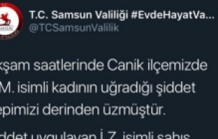 Samsun Valiliği’nden kadına şiddet açıklaması