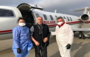 Ambulans uçak, Türk iş adamı için havalandı