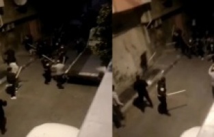 Bahçelievler'de taşlı, sopalı, bıçaklı 'meydan muharebesi' kamerada