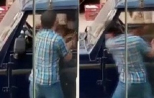 Ceza kesen polise tokat attı