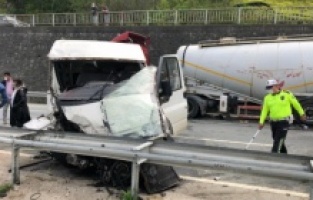 Rize'de trafik kazası.