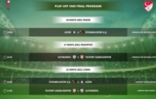 TFF 1. Lig play-off maçlarının programı açıklandı.