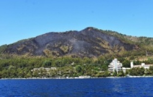 25 hektar ormanın yandığı Marmaris yangınının son hali !