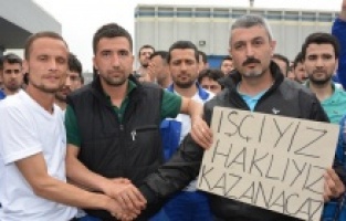 Renault fabrikasında işçiler eylem yaptı