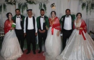 Şırnak'ta tarihi düğün: 3 kardeş tek düğünde evlendi