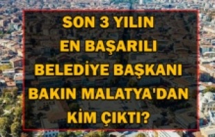 Son 3 yılın en başarılı Belediye Başkanı bakın Malatya'dan kim çıktı?