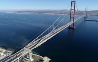 Uzaydan, 1915 Çanakkale Köprüsü görüntüleri