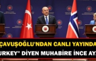 Çavuşoğlu'ndan canlı yayında "Turkey" diyen muhabire ince ayar