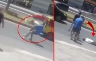 Tartıştığı kişi güreşçi çıkınca olanlar oldu!