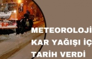 Meteoroloji Kar yağışı için tarih verdi