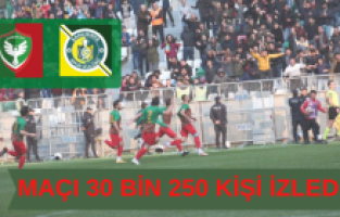 Amedspor-Şanlıurfaspor maçını 30 bin 250 kişi izledi