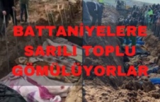 Battaniyelere sarılı toplu şekilde gömülüyorlar