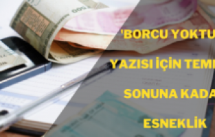 'Borcu yoktur' yazısı için temmuz sonuna kadar esneklik