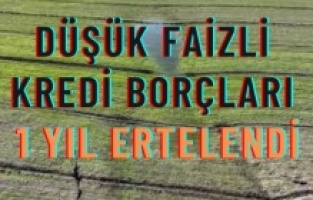 Depremlerden etkilenen çiftçilerin Ziraat Bankasına olan düşük faizli kredi borçları 1 yıl ertelendi