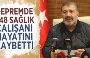 Fahrettin Koca: Depremde 448 sağlık çalışanı yaşamını yitirdi