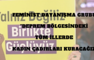 Feminist Dayanışma Grubu: Deprem bölgesindeki tüm illerde kadın çadırları kuracağız