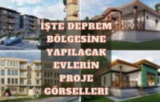 İşte deprem bölgesine yapılacak evlerin proje görselleri