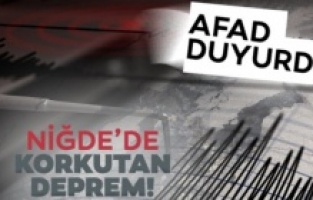 Niğde'de 5.3 büyüklüğünde deprem