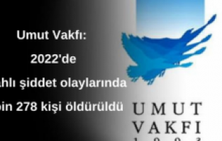 Umut Vakfı: 2022'de silahlı şiddet olaylarında 2 bin 278 kişi öldürüldü