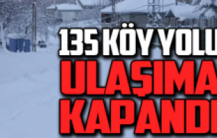 135 köy yolu kapandı