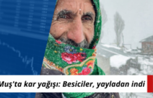 Muş'ta kar yağışı: Besiciler, yayladan indi