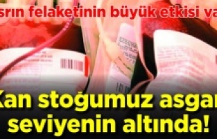 Bağış azaldı, kan stoku asgari seviyenin altında