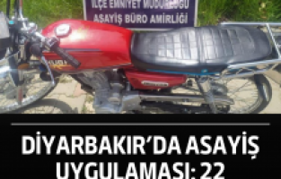 Diyarbakır’da asayiş uygulaması: 22 tutuklama