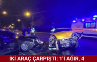 Diyarbakır’da iki araç çarpıştı: 1’i ağır, 4 yaralı