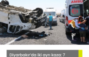 Diyarbakır’da iki ayrı kaza: 7 yaralı