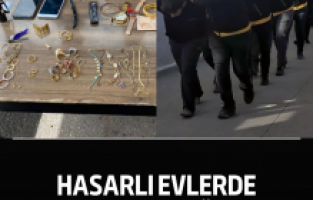 Hasarlı evlerde hırsızlık, 10 gözaltı