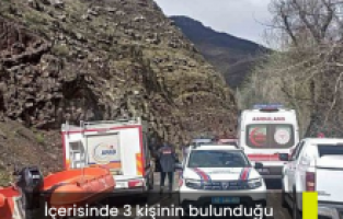 İçerisinde 3 kişinin bulunduğu araç Munzur’a uçtu